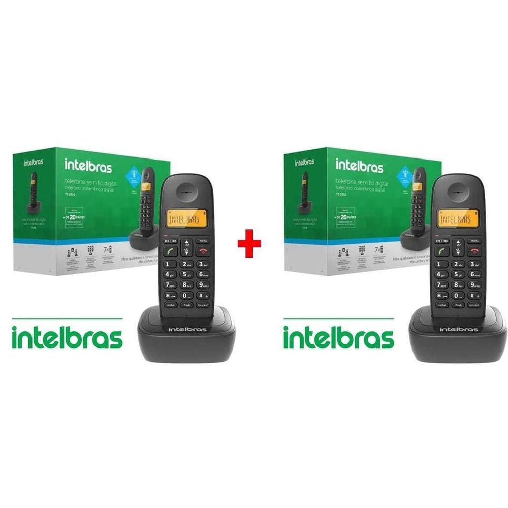 Telefone Sem Fio Digital Intelbras Ts 2510 Intelbras Preto Homologação: 35661800160