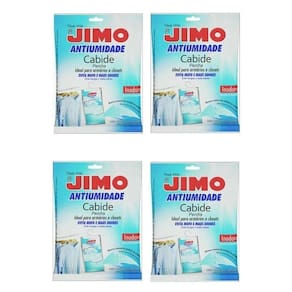 Kit Com 4 Jimo Antiumidade Cabide Evita Mofo E Mau Odor