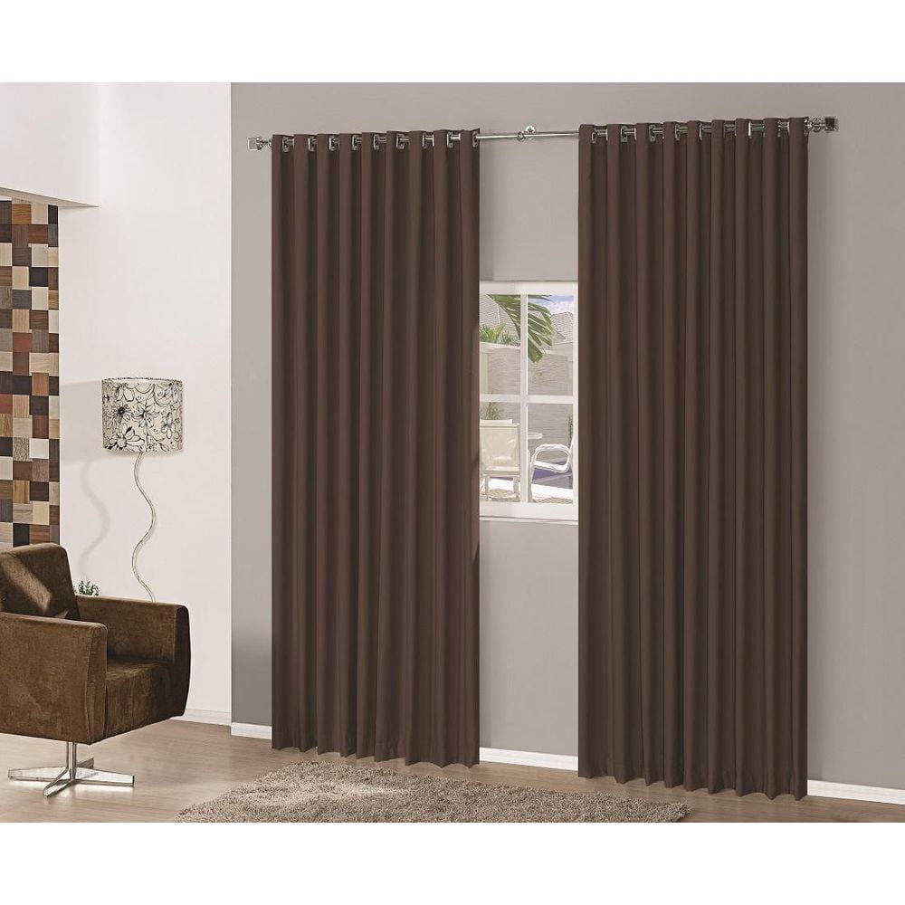 Cortina Blackout Em Tecido 3,00X2,50 Corta Luz Tabaco