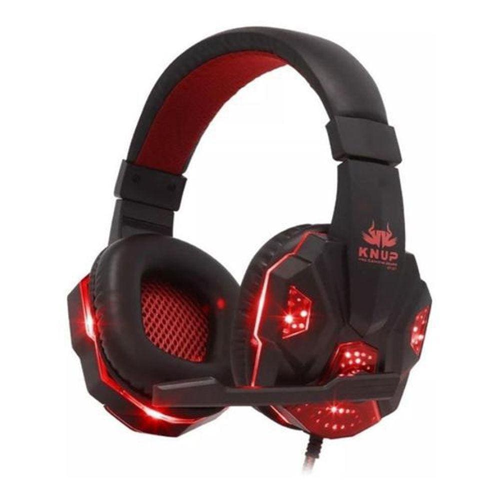 Headset Gamer Knup KP-397 + Adaptador Para PS4 E Celular