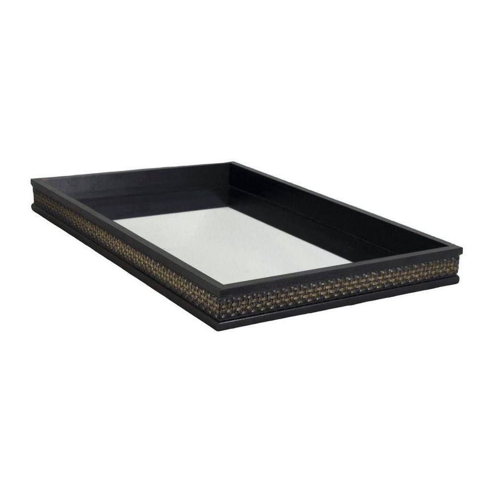 Bandeja Retangular Espelhada 30x45 Trançada