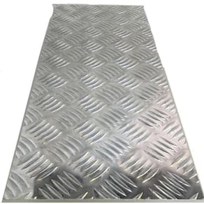 Chapa Aluminio Lavrada Xadrez 1000X500Mm Na Esp. De 1,2Mm