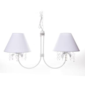 Lustre 2L Primavera Cristais Quarto Bebê Infantil