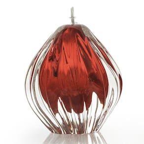 Lamparina Em Cristal Murano Vermelho - São Marcos 12Cm