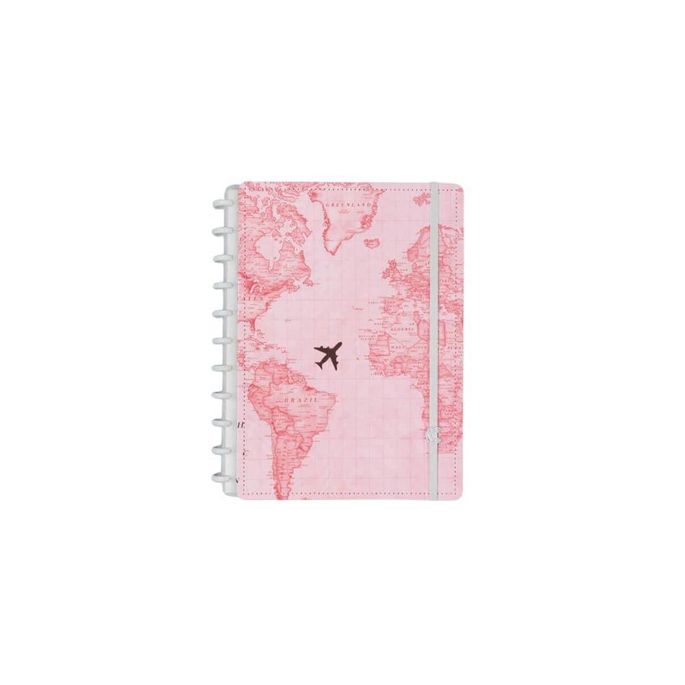 Caderno By Gocase Mapa Mundi Rosa Grande Cigd4107