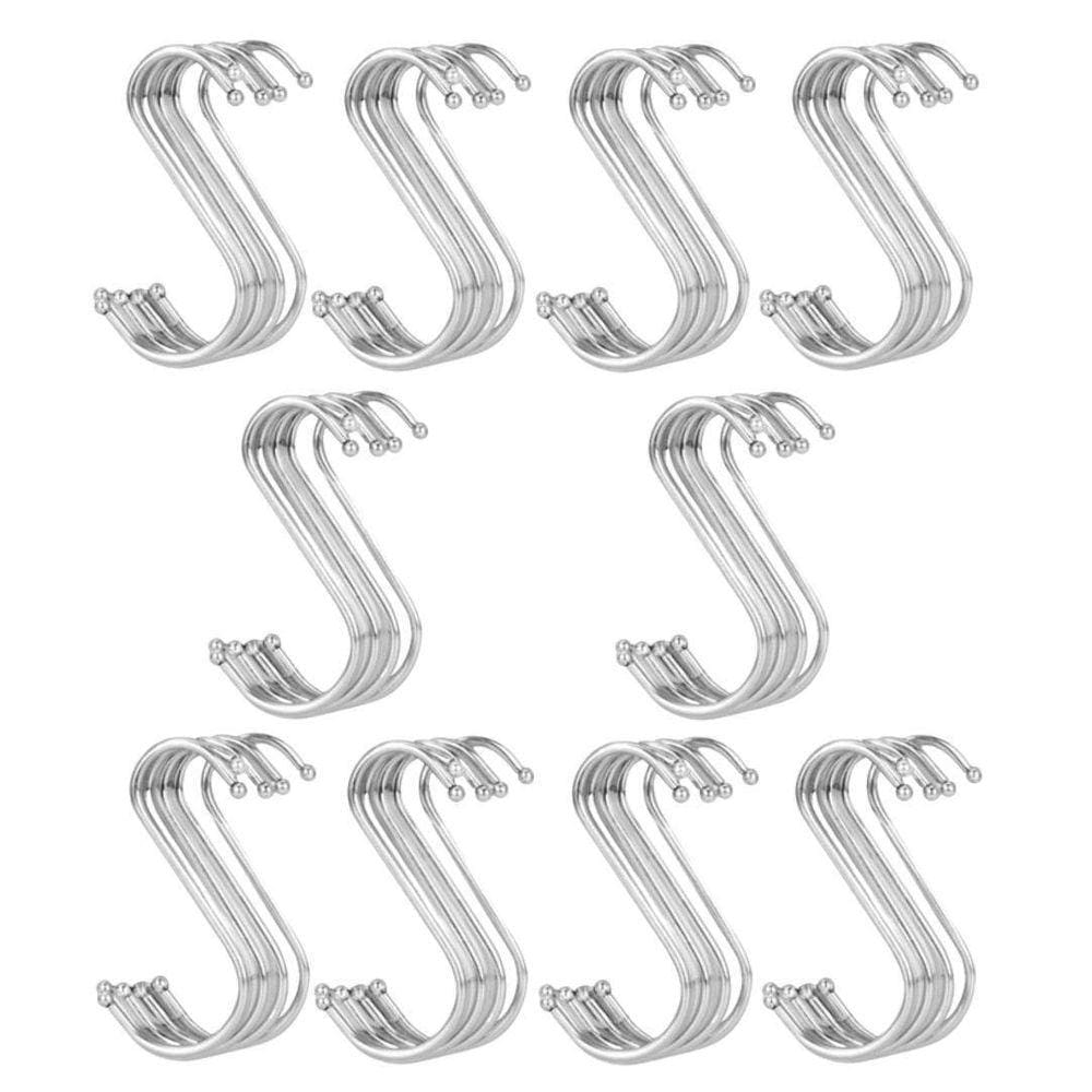Kit 50 Ganchos S Aço Inox Utensílios Barra Suporte Cozinha