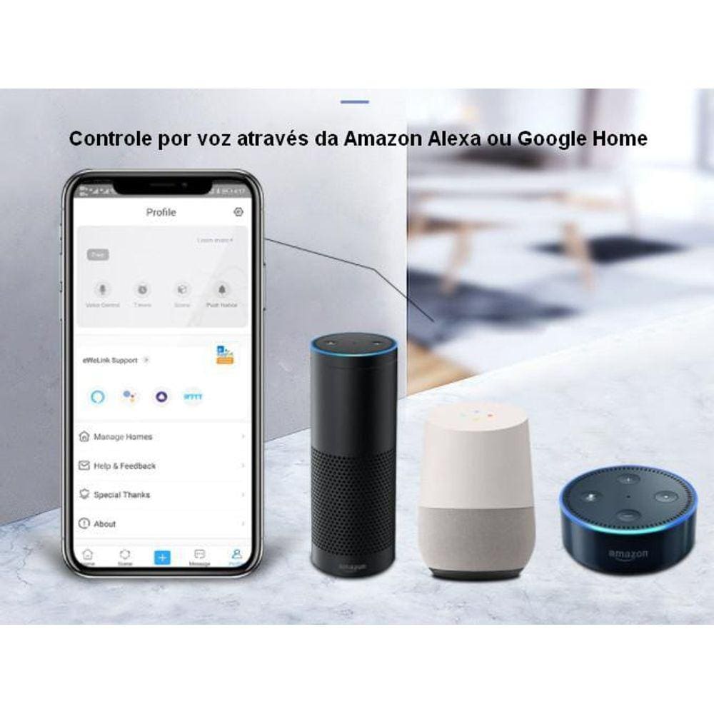 Disjuntor Wifi 63A Medidor Consumo Inteligente Alexa Google