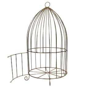 Gaiola 46 cm Lanterna Luminária Lustre Decoração Vela Ferro