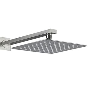 Ducha Chuveiro 20X20 Slim Inox Com Braço 30 Cm Solar Gás