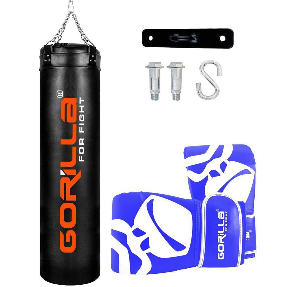 Kit Saco De Pancada 160 + Luva Pro + Suporte Teto Gorilla