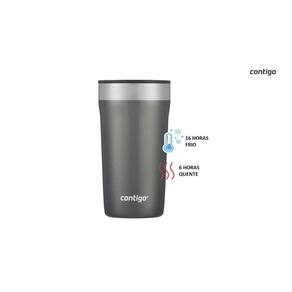Copo Termico Cerveja Tampa Street Aço Inox 473Ml Cinza