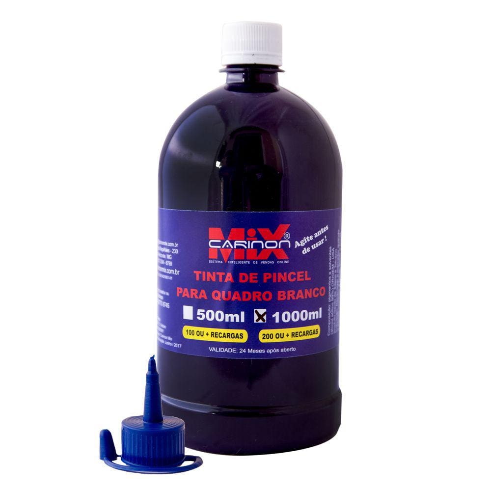 Tinta Para Pincel De Quadro Branco 1 Litro Azul