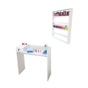 Mesa Manicure 84x80 + Organizador Esmaltes 68x65
