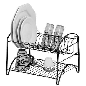 Escorredor De Louças Pratos Duplo Linha Black