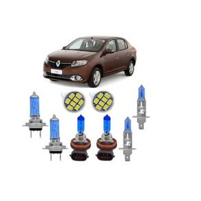 Farol Logan 2014/2020 Alto Baixo Milha Kit Lâmpada