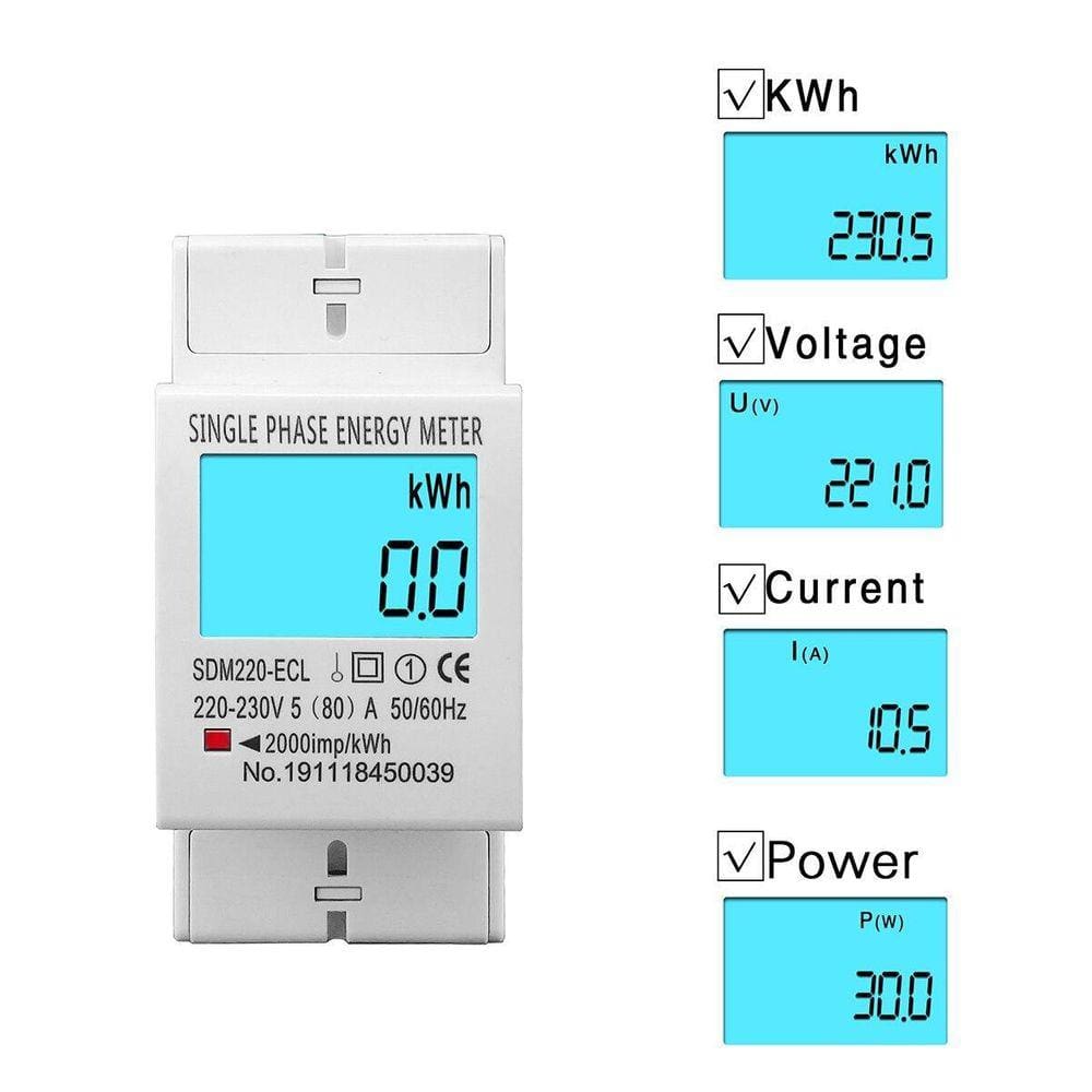 Medidor De Energia Ac Sdm220-Ecl 80A 110220V 60Hz Monofasico