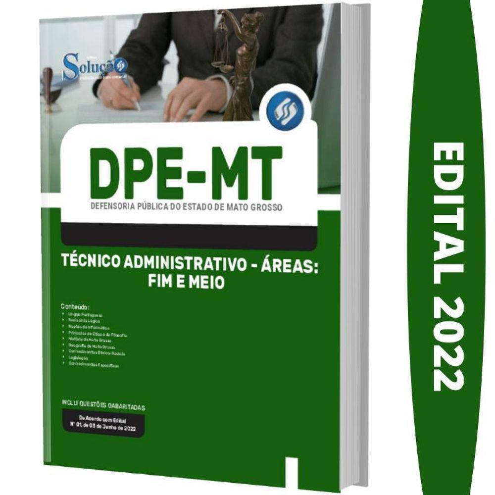 Apostila Concurso Dpe Mt Técnico Administrativo - Fim E Meio