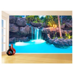 Papel De Parede 3D Paisagem Cachoeira Florestas 3,5M Nch225