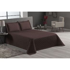 Jogo De Cama Cor Marrom 4 Peças Luxo Casal Padrão Veneza