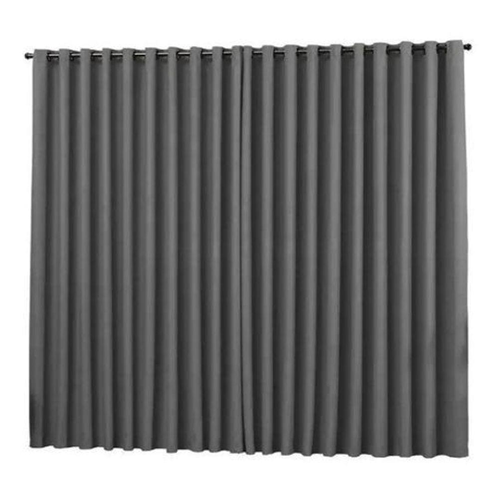 Cortina Para Quarto Em Tecido Semi Blackout Cinza 3,00X2,50