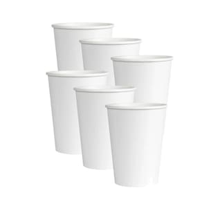 Copo De Papel Biodegradável 200Ml Branco 50 Un Kit 6