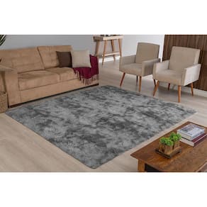 Tapete Felpudo Anti-Derrapante 2M X 1,50M Cinza Mesclado