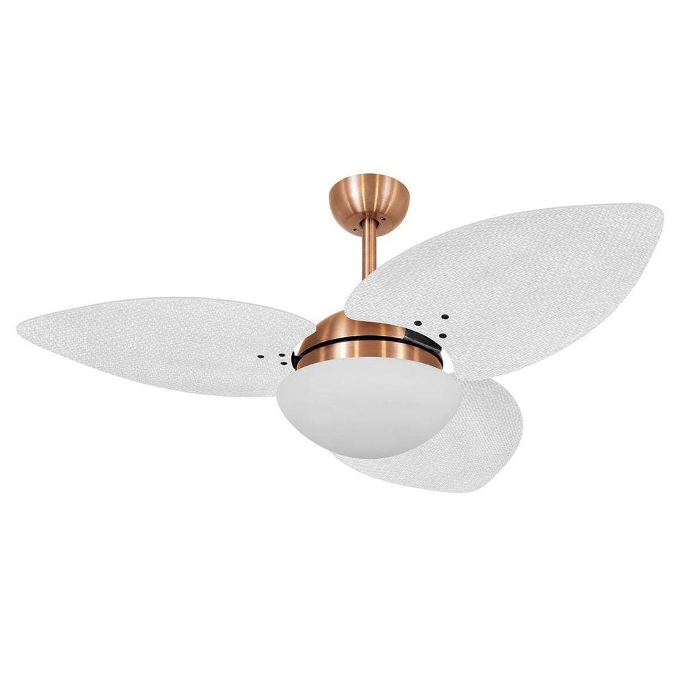 Ventilador Teto Volare Cobre Dunamis S3 Palmae Branco 110V