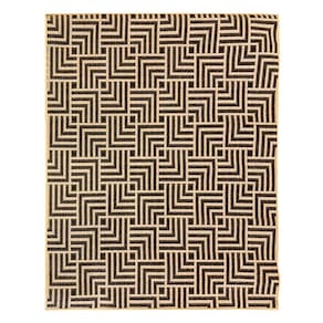 Tapete Sala Moderno Geometrico Tabuleiro 100X150 Cm Bege 72