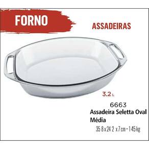 3 Forma Assadeiras De Vidro Alça Oval 3,2Lts Marinex Vidro
