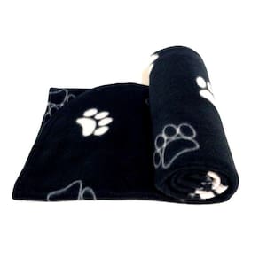 Manta Pet cobertor em soft preto tamanho G para cães e gatos