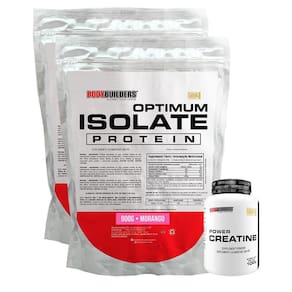 Kit 2 Optimum Isolate Whey Protein 900G+Power Creatina 100G