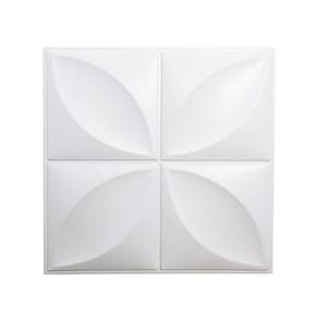 Kit 50 Placas Revestimento De Parede Pvc 3D Petalas Branco