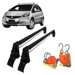 Rack De Teto Bagageiro + 2 Cintas Honda Fit Ano 03/13