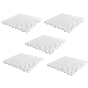 Piso Plástico Branco 50x50 - kit 05 peças