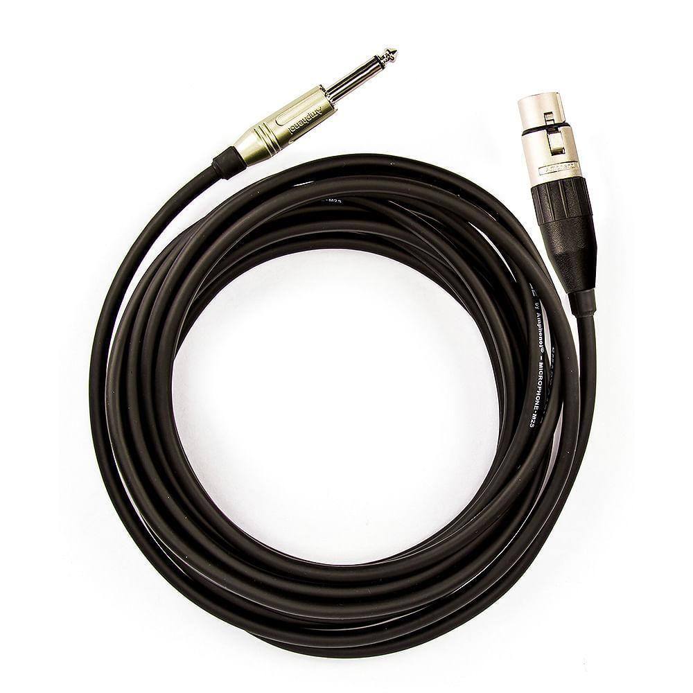 Cabo De Microfone P10 Mono Para Xlr Amphenol - 50 Metros