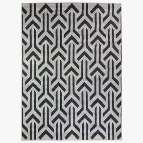 Tapete Sala Vegas Prime 200X250 Cm Cinza Preto Geometrico 3D