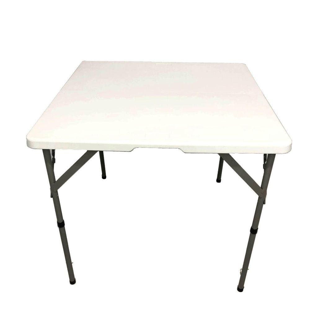 Mesa Maleta Dobrável Quadrada 86X86X0,74Cm Cor Branca