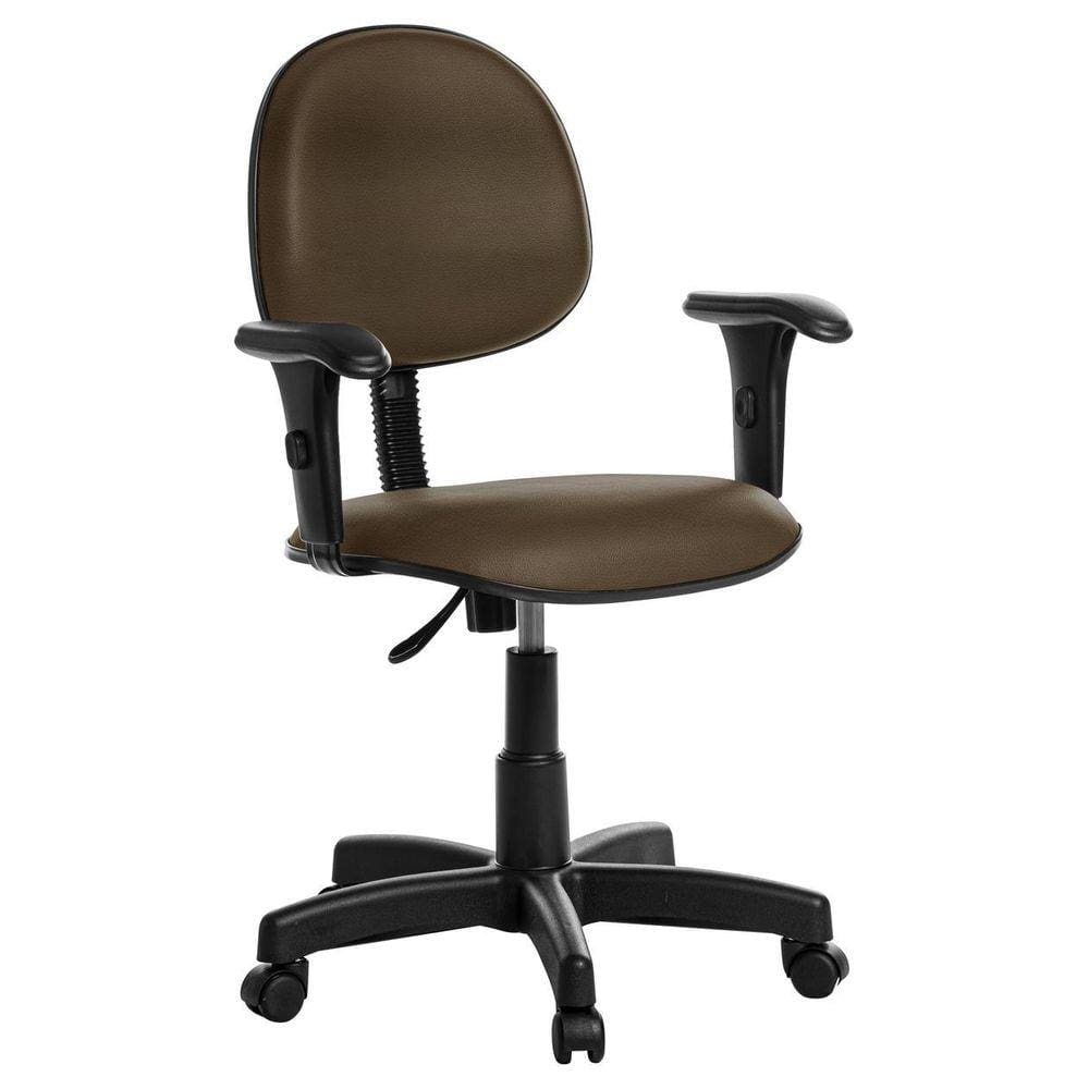 Cadeira De Escritório Executiva Com Braço Marrom Rv