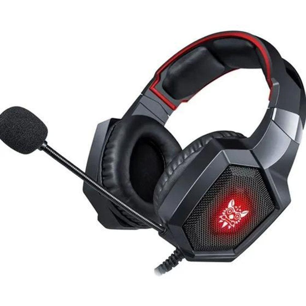 Headset Gamer - Onikuma K8 Preto Com Vermelho