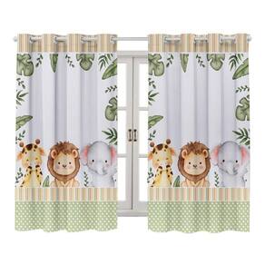 Cortina Estampada Quarto Infantil Safari 200X150