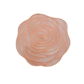 Jogo Americano 4 Lugares E Porta Copo Flor Bronze Mimo Style
