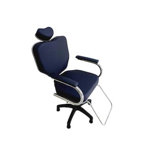 Cadeira Poltrona Para Salão Cabeleireiro Azul Marinho