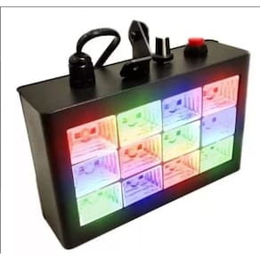 Estrobo Para Festa 12 Led`S Colorido Canhão Balada Luz