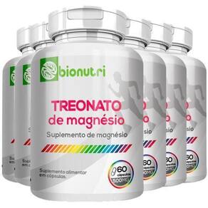 Kit 06X Treonato De Magnésio 60 Cápsulas Cada Bionutri
