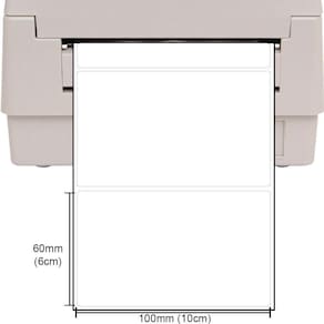 Kit 10 Rolos Etiqueta Couche 100Mm X 60Mm + 5 Ribbons
