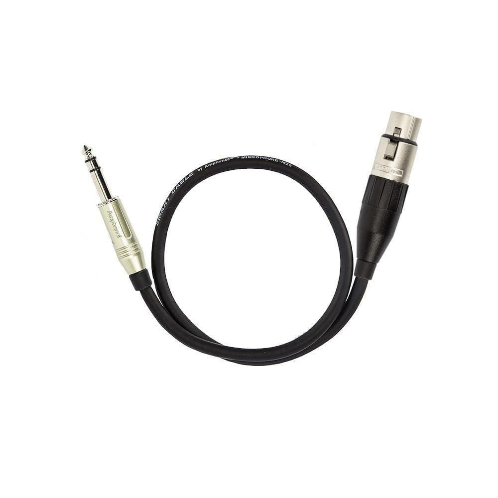 Cabo De Microfone P10 Estéreo Para Xlr Fêmea Amphenol 50Cm