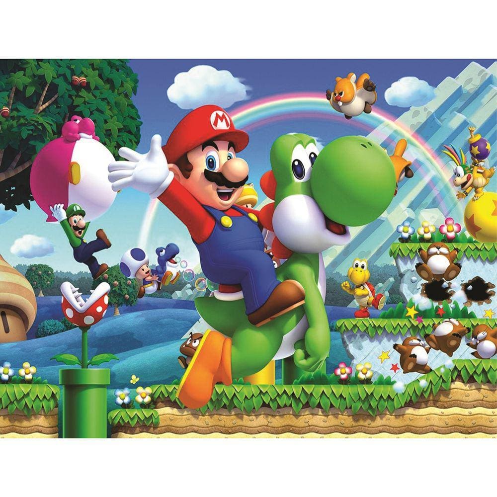 Fundo Fotográfico Em Tecido Super Mário Bross 2,60X1,50
