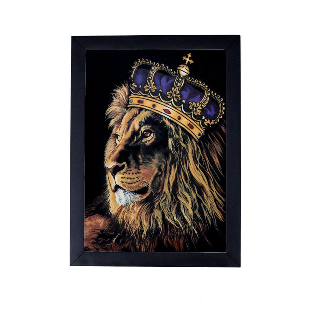 Quadro poster com moldura leao de juda evangelico P8344