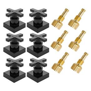 Kit 06 Acabamento Cruzeta Preto 1/2` Ou 3/4 Reg Fabrimar