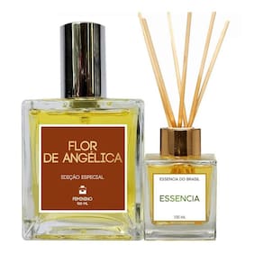 Kit Perfume Feminino Flor Angélica 100Ml + Difusor Para Casa